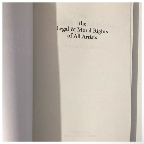 The Legal & Moral Rights Of All Artists by Amelia Vetrone Paperback Book EUC - Picture 2 of 10